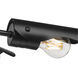 Newton 6 Light 40 inch Matte Black Semi-Flush Ceiling Light